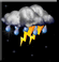 Nearby thunderstorm, Overcast