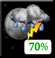 Monday Night: Showers and thunderstorms likely before 8pm. Mostly cloudy, with a low around 58. Chance of precipitation is 70%. New rainfall amounts between a tenth and quarter of an inch possible. Monday Night: Showers And Thunderstorms Likely then Mostly Cloudy