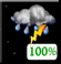 Sunday Night: A chance of showers and thunderstorms between 7pm and 9pm, then showers and thunderstorms between 9pm and 2am, then a slight chance of rain between 2am and 5am, then a slight chance of rain and snow. Mostly cloudy, with a low around 37. North wind 10 to 15 mph. Chance of precipitation is 100%. New rainfall amounts between a quarter and half of an inch possible. Sunday Night: Chance Showers And Thunderstorms then Slight Chance Rain And Snow