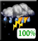 Tonight: Showers and thunderstorms likely before 10pm, then showers and thunderstorms between 10pm and 1am, then a chance of showers and thunderstorms between 1am and 2am. Mostly cloudy. Low around 35, with temperatures rising to around 41 overnight. North wind 9 to 20 mph, with gusts as high as 33 mph. Chance of precipitation is 100%. New rainfall amounts between a quarter and half of an inch possible. Tonight: Showers And Thunderstorms Likely then Showers And Thunderstorms