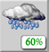 Monday: Rain showers likely. Mostly cloudy, with a high near 72. Chance of precipitation is 60%. New rainfall amounts between a quarter and half of an inch possible. Monday: Rain Showers Likely